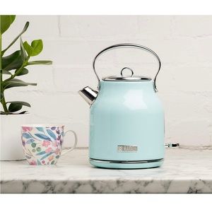 Retro Vintage Electric Kettle Turquoise. Haden Heritage Stainless Steel Kettle.